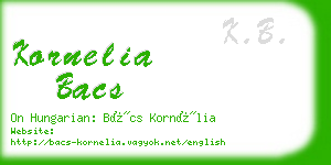 kornelia bacs business card